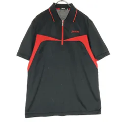 SRIXON スリクソン ワンポイントロゴ 半袖 ハーフジップ ウェア L ブラック メンズ 古着のサムネイル