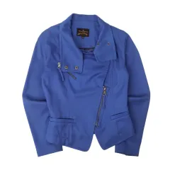 VIVIENNE WESTWOOD ブルー orbボタン ライダージャケットのサムネイル