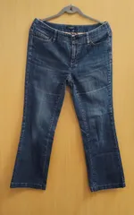 【美品】バーバリーロンドン デニムパンツ ノバチェック 大きいサイズ 　レディース　44のサムネイル
