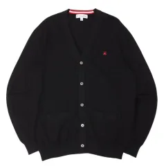 ブルックス・ブラザーズ ロゴ ブラック コットン ニット カーディガンのサムネイル