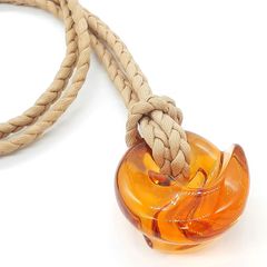 バカラ クリスタル ネックレス オレンジ系 箱・保存袋付き - メルカリ