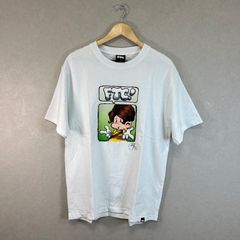 FTC エフティーシー　Mark Bode DONDI TEE Tシャツ ホワイト Lサイズ プリント 半袖 コットン シミあり ストリート メンズ
