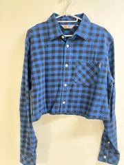 Carhartt チェック クロップド シャツ ブルー M (未使用)のサムネイル