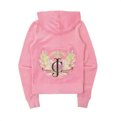 JUICY COUTURE ジューシークチュール ピンク ベロア ツアーベルベット フードジップアップのサムネイル