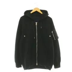 サカイ sacai 24-03335M Sponge Sweat x Nylon Twill Hoodie フーディージャケット ブルゾン パーカー スウェット 2 ブラック /ES ■OS ■SHのサムネイル