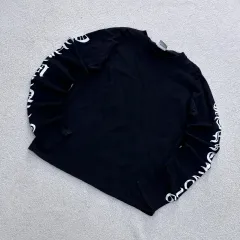 S ヴィンテージ メンズ サイドライン ロゴ プリンティング 長袖 Tシャツ 0615E2のサムネイル