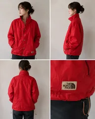 Vintage THE NORTH FACE Red Nylon Windbreaker Jacket Packable Size 94/170のサムネイル
