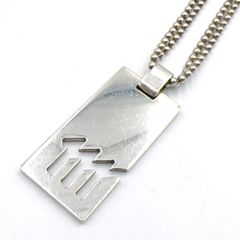 21722✨️カルティエ プレート 2C シルバー ロゴ ネックレス - メルカリ