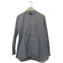 コムデギャルソンオム COMME des GARCONS HOMME ボタンシャツ 青 ブルー ストライプ柄 ショールカラー 長袖のサムネイル
