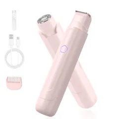★新品★電動シェーバーレディース デュアルヘッド vio 電気シェーバー 女性 メンズ 顔剃り 回転式 ボディ多機能 ムダ毛処理 全身 顔 脇 背中 腕すね毛 ビキニライン ムダ毛処理 IPX6防水設計 小型 無痛 Type-C USB充電  fc0ce67fのサムネイル
