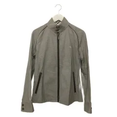 バーバリーブラックレーベル BURBERRY BLACK LABEL スタンドカラージャケット M 黒 ブラック 千鳥格子のサムネイル