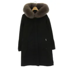 ウールリッチ WOOLRICH フォックスファーダウンコート ジップアップ フード XS 黒 ブラック /HS ■OSのサムネイル