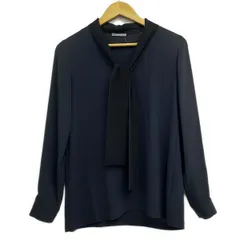 theory luxe(セオリーリュクス) 長袖カットソー サイズ38 M レディース美品  - ダークネイビー×黒 ボウタイのサムネイル