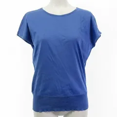 ジュンアシダ jun ashida ニットソー カットソー Tシャツ 半袖 青 ブルー Mのサムネイル
