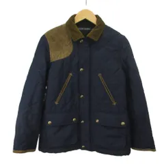 ラルフローレン RALPH LAUREN ハンティングジャケット 中綿ジャケット アウター キルティング ガンパッチ ジップアップ 11 L 紺 ネイビー /XZ ■GY50のサムネイル