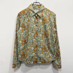 SCAPA リバティプリント 長袖シャツ オレンジ 花柄 38【送料込み】のサムネイル
