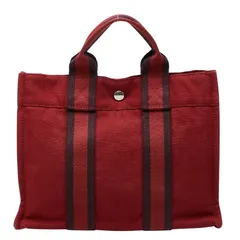 エルメス フールトゥ PM ハンドバッグ トートバッグ レッド コットン レディース HERMES【1-0283344】のサムネイル