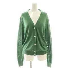 スローン SLOANE 18G天竺シルク ワイドフィットVネックカーディガン ニット 3 グリーン /DF ■OS ■SHのサムネイル