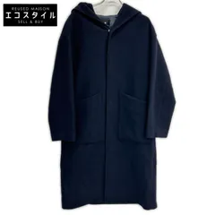 HARE　ハレ　ネイビー メルトンフーデッドロングコート　smallのサムネイル