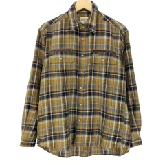 フォックスファイヤー foxfire 90s- ジップ ポケット チェック 長袖 ネルシャツ  メンズ  Mのサムネイル