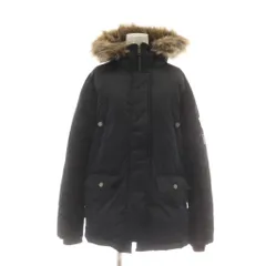 ロキシー ROXY ダウンジャケット アウター M 黒 ブラック フード ワッペン付き /AUのサムネイル