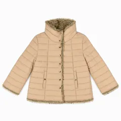 GUESS ゲス ベージュ 中綿ジャケット ファー付きのサムネイル