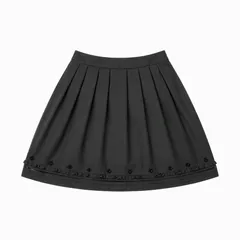 TO BE CHIC トゥービーシック 黒 タックミニスカート 38のサムネイル