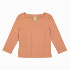 スクエアネック 七分袖 カットソー M ピーチのサムネイル