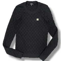 美品 CHANEL シャネル P63293K ココマーク ニット セーター コットン 黒 ブラック 36サイズ レディース 国内正規品のサムネイル