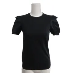 ミュウミュウ miumiu シアースリーブ Tシャツ カットソー 半袖 XS 黒 ブラック IBO100のサムネイル