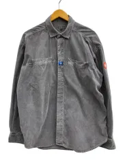 C.E (シーイー) OVERDYE CORD DESIGN BIG SHIRT コーデュロイ生地 シャツ 長袖 ワイドシルエット CES24SH04 M グレー メンズ/009のサムネイル