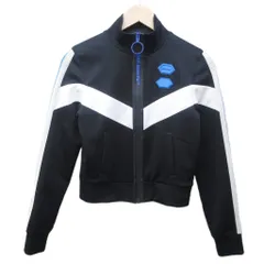 オフホワイト OFF WHITE ロゴ ジップ トラックジャケット ブルゾン パッチ 切替 メッシュ XS 黒白 ブラック ホワイト OWBA045R19C95057 IBO89 ☆AA★ 0321のサムネイル