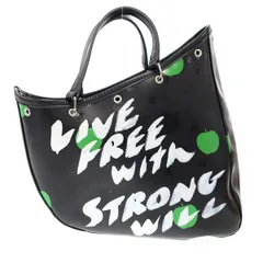 COMME des GARCONS コムデギャルソン The Beatles LIVE FREE with STRONG WILL メッセージ トートバッグ VZ-K250-051 ブラックのサムネイル