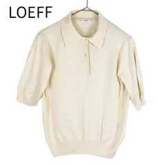 LOEFF ロエフ 半袖ニットポロ ホワイト サイズ3 シルク混のサムネイル