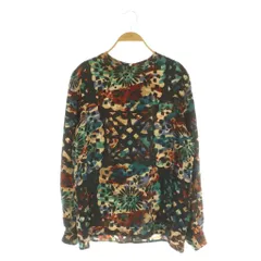ミッソーニ MISSONI 長袖ブラウス 総柄 シルク混 バンドカラー プルオーバー I42 ブラック /MY ■OS ■GY06のサムネイル