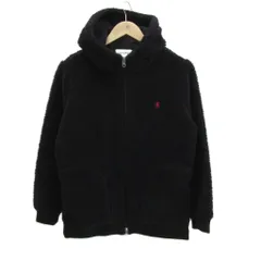 ジムフレックス Gymphlex ボアフリースジャケット 上着 ミドル丈 14 黒 ブラック フード付き ロゴ刺繍 J-1320PL /SM24 ■GY58のサムネイル