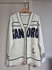SANDRO サンドロ カーディガン ネイビー 앵커 刺繍 サイズ2のサムネイル