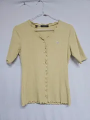 GUESS ゲス 半袖 ゴージカーディガン 黄色 Sのサムネイル