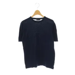 ロベルトコリーナ ROBERTO COLLINA クルーネックS/Sニット プルオーバー 半袖 44 ネイビー /DF ■OSのサムネイル