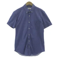 ノーリーズ Nolley's 鹿の子ボタンダウンシャツ 9-0086-2-71-001 胸ポケ 半袖 コットン混 ブルー 青 Lのサムネイル