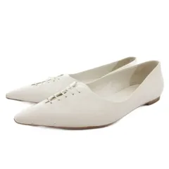 ジルサンダー JIL SANDER パンプス シューズ ポインテッドトゥ レースアップ 38.5 白 ホワイト /FF ■GY18のサムネイル