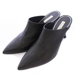 ラグ&ボーン RAG&BONE Brea Mules ブレアミュール ポインテッドトゥ ハイヒール レザー 38 黒 ブラック WFF22HF0012X1 /BBのサムネイル