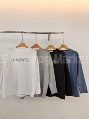 速達 秋 マグノリアT ルーズフィット オーバーサイズ 無地 Tシャツ コットンTシャツ 長袖のサムネイル