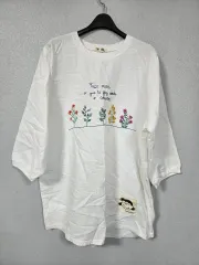 刺繍ルーズフィットコットン半袖Tシャツ Free!のサムネイル