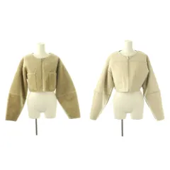 アメリヴィンテージ Ameri VINTAGE 25AW BOA COLLARLESS REVERSIBLE SHORT JACKET ジャケット ノーカラー リバーシブル S ベージュ /DO ■OSのサムネイル