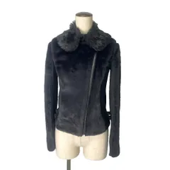 アルマーニエクスチェンジ A/X ARMANI EXCHANGE 2way ベスト ジャケット ブルゾン フェイクファー ベルトデザイン XS ブラック ■GY99のサムネイル
