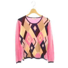 ランバン LANVIN カシミヤニット セーター 長袖 38 ピンク マルチカラー /DO ■GY59のサムネイル