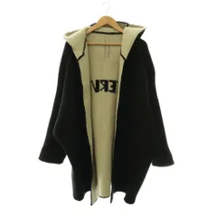 リックオウエンス Rick Owens 24FW Porterville ニットフードコート ロング S ブラック ベージュ RO02D3663-KHWV1 /DO ■OSのサムネイル