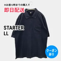 STARTER スターター ポロシャツ LL ブラック 無地 半袖 メンズのサムネイル
