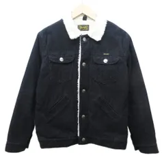 ラングラー WRANGLER × ナノユニバース nano universe 別注 ランチコート ジャケット ブルゾン コーデュロイ 裏ボア 裏地切替 ペイズリー柄 M 黒 ブラック WS9085 0228のサムネイル